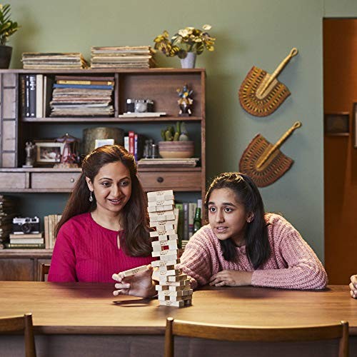 Hasbro Gaming Jenga Wooden Blocks 3.15 x 4.53 x 11.02, Woodgrain Color