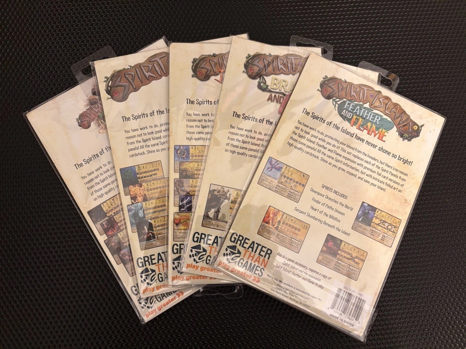Greater Than Games Spirit Island Foil Panels For Base Game + Expansions