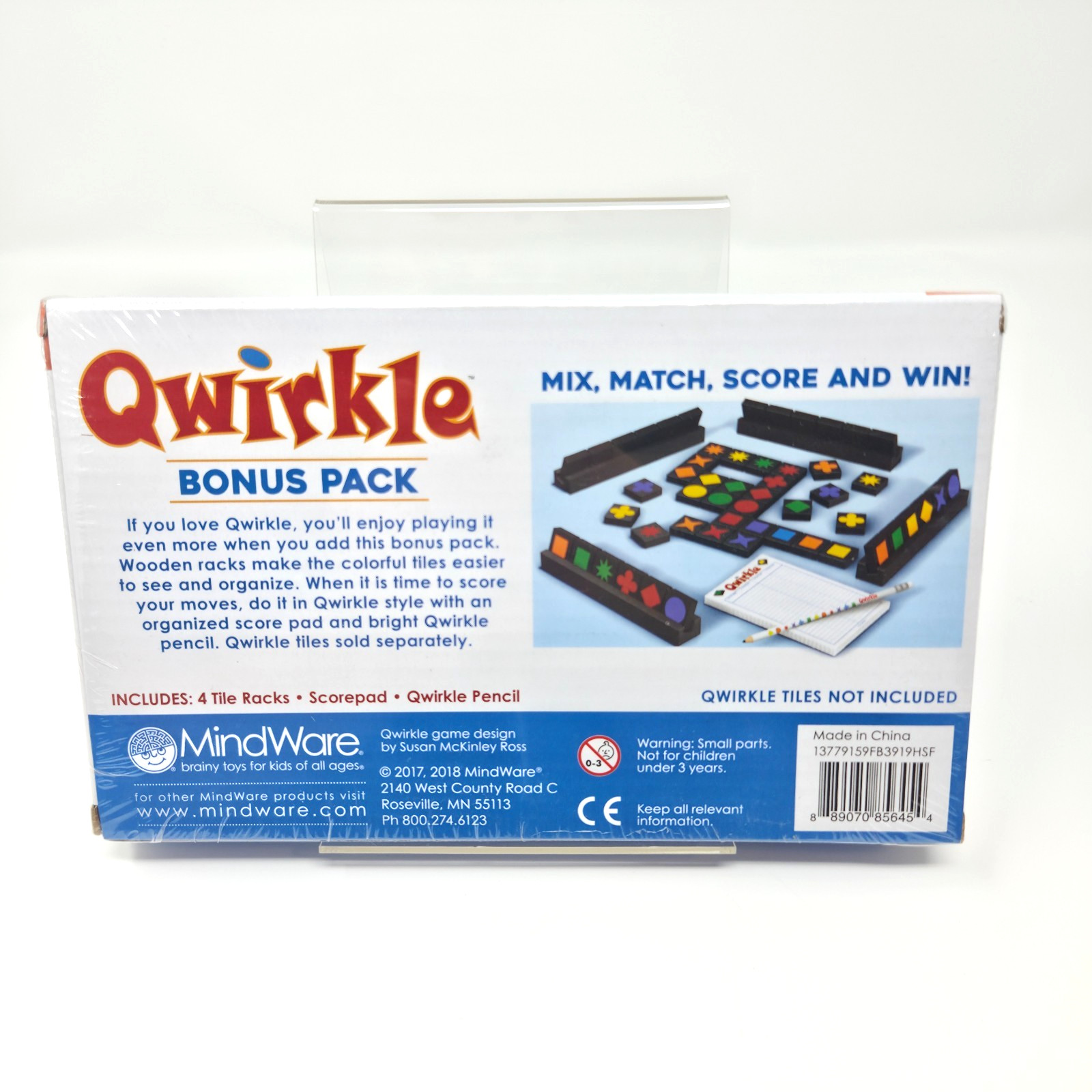 QWIRKLE Bonus Pack – Tile Racks, Scorepad, Pencil – New & Sealed