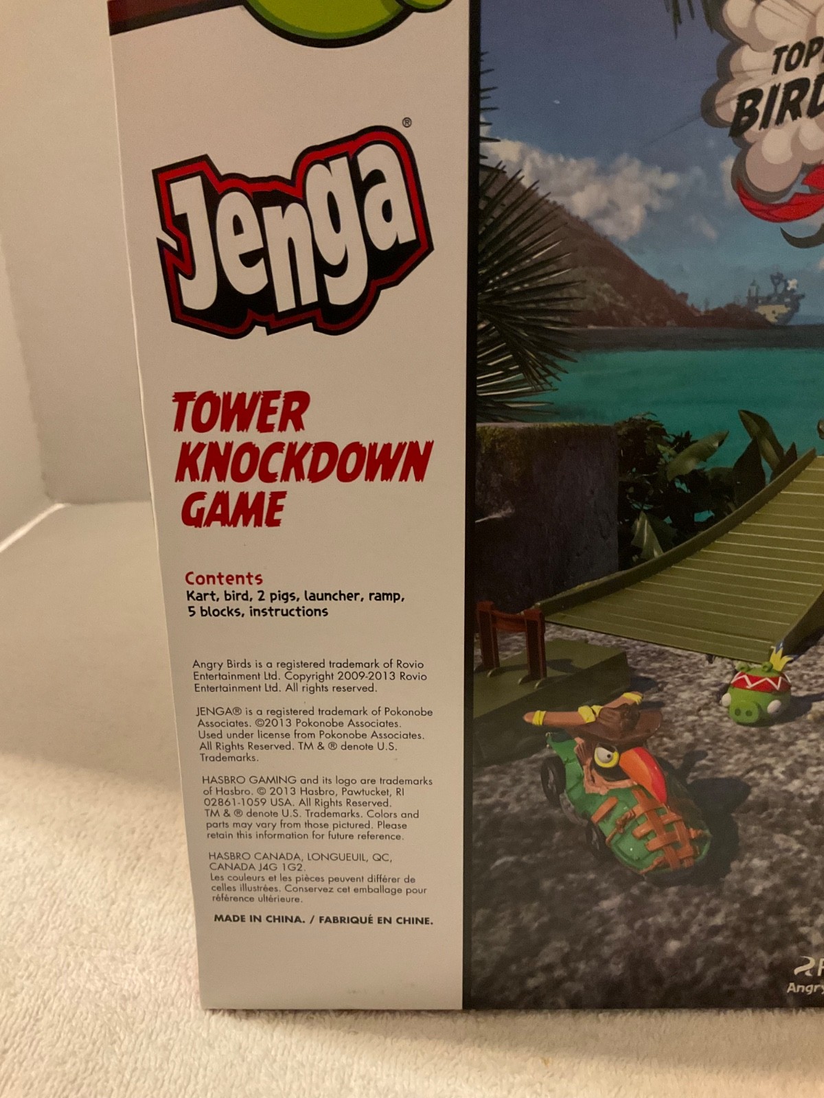 Angry Birds GO! Jenga Tower Knockdown Game Hasbro Gaming