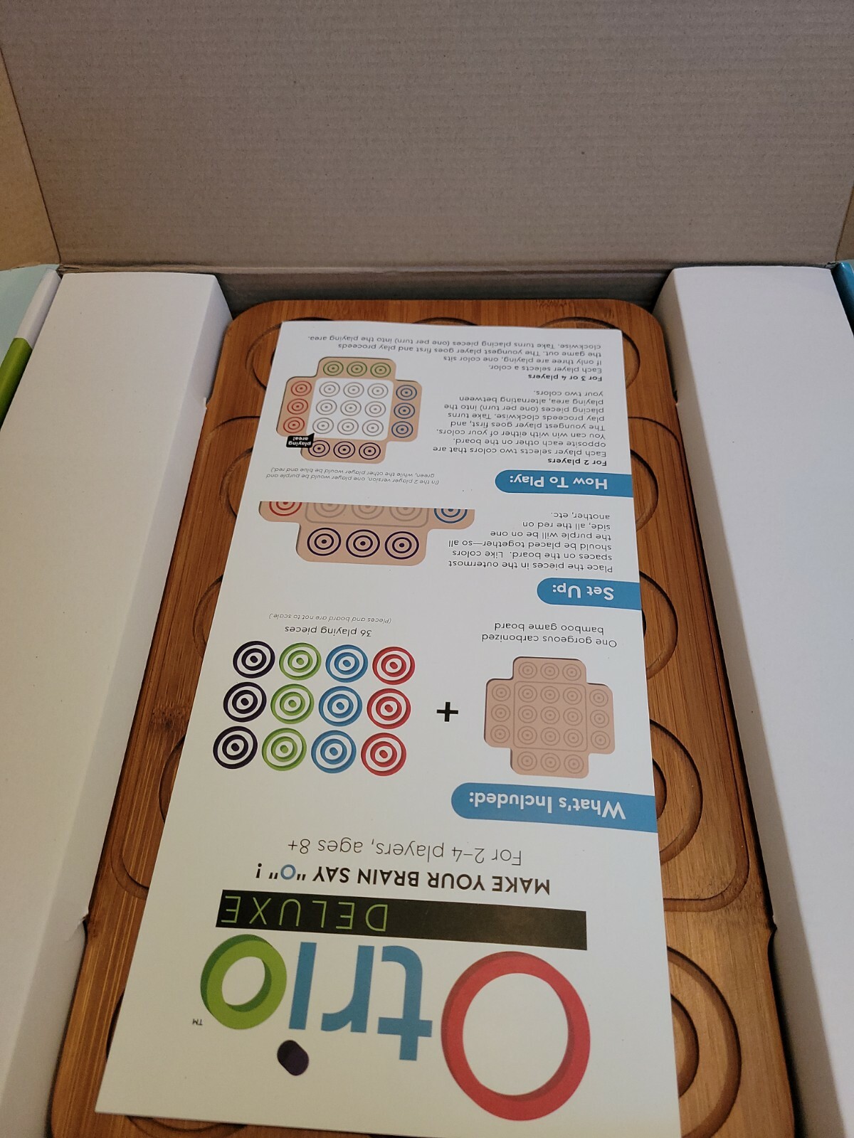 Otrio Deluxe – Strategy Game Wood Board Complete by Marbles Brain Workshop