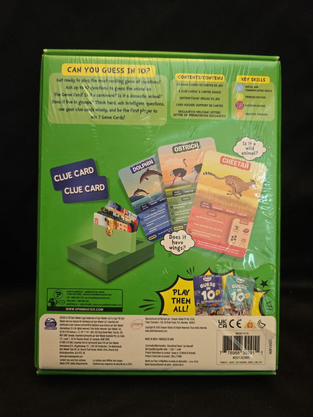 Skillmatics Guess in 10 Board Game – World of Animals – Educational Gift Ages 6+