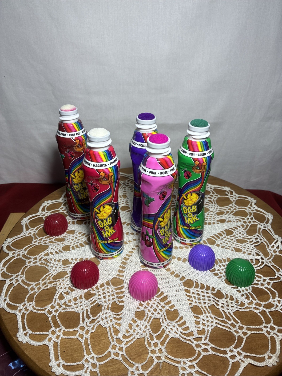 5 Bingo Daubers Dab O Ink New/ Nearly New Assorted Colors 3 Oz