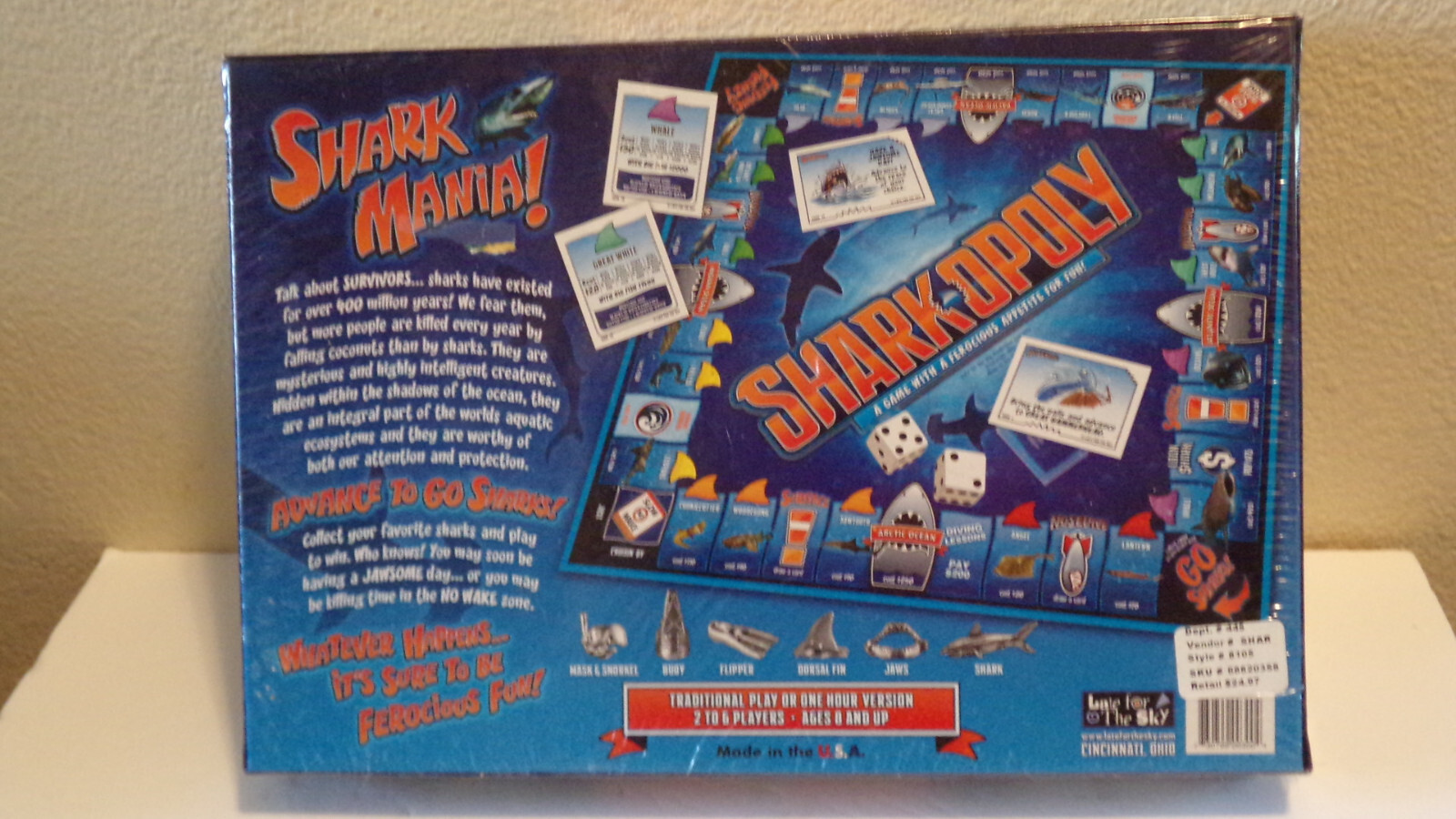Sharkopoly Board Game Brand New Sealed by Late For The Sky – 2-6 Players! FUN!