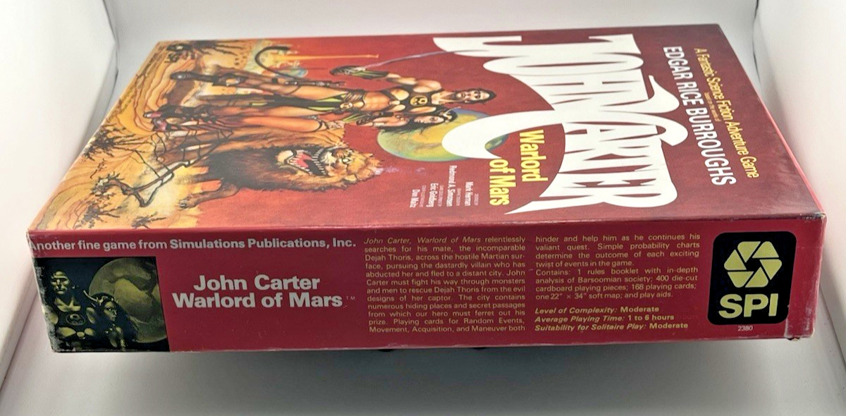 RARE 1979 Vintage NEW SPI John Carter Warlord of Mars Adventure Game – Open Box