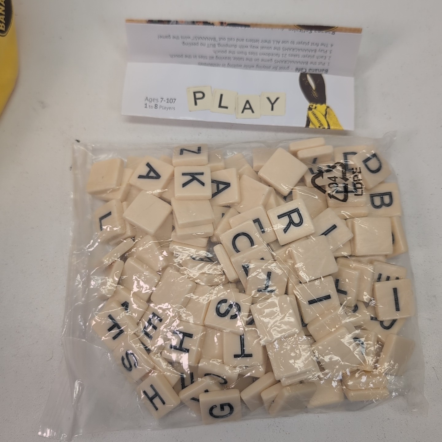 NEW Bananagrams Crossword Family Fun Game Night Tile Word Play COMPLETE
