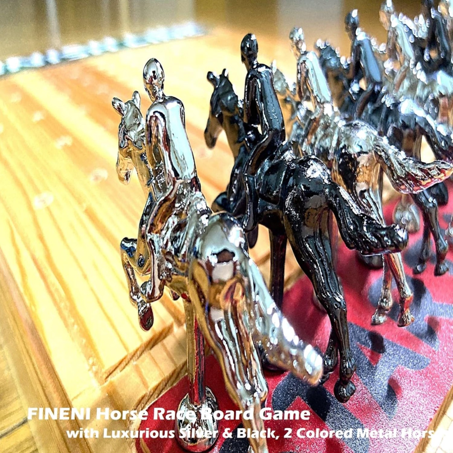 Horse Racing Game for Adults, Horse Race Board Game with 11 Luxurious Metal H…
