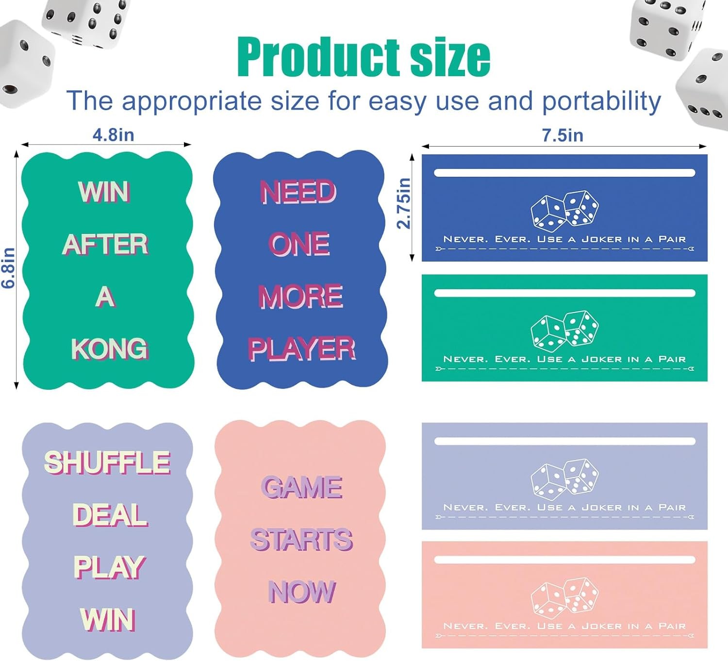 4 Pcs Mahjong Mixer Shufflers and 4pcs Card Line Finder,Thickened PVC Mahjong Ac