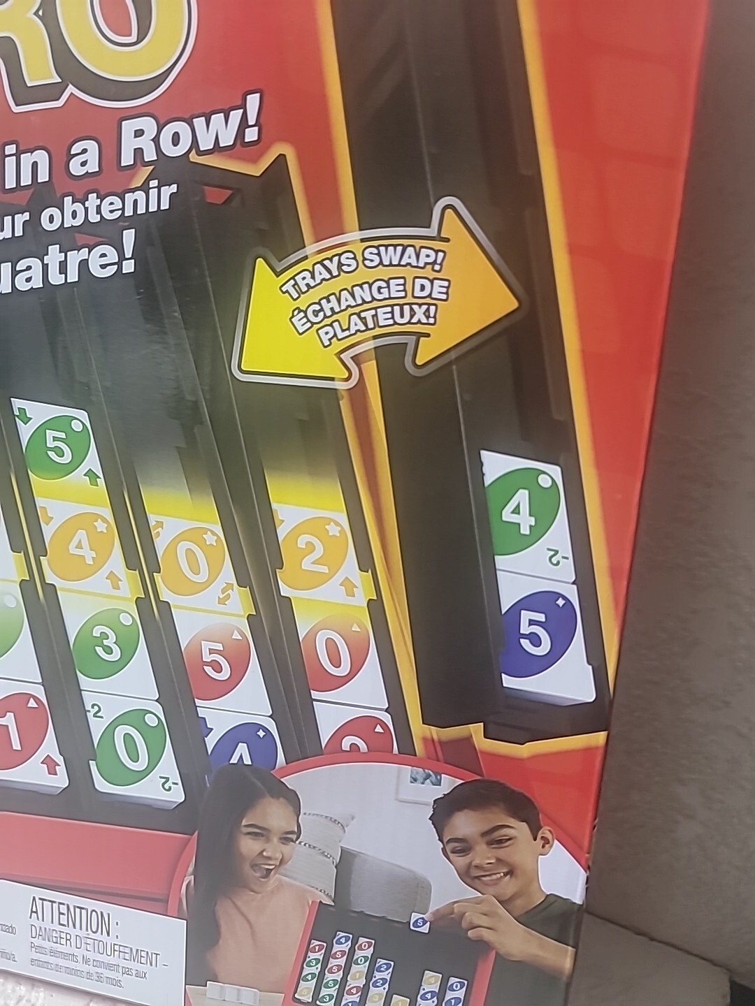 MATTEL GAMES UNO QUATRO GAME, FAMILY & GAME NIGHT COLORED TILES NEW IN BOX