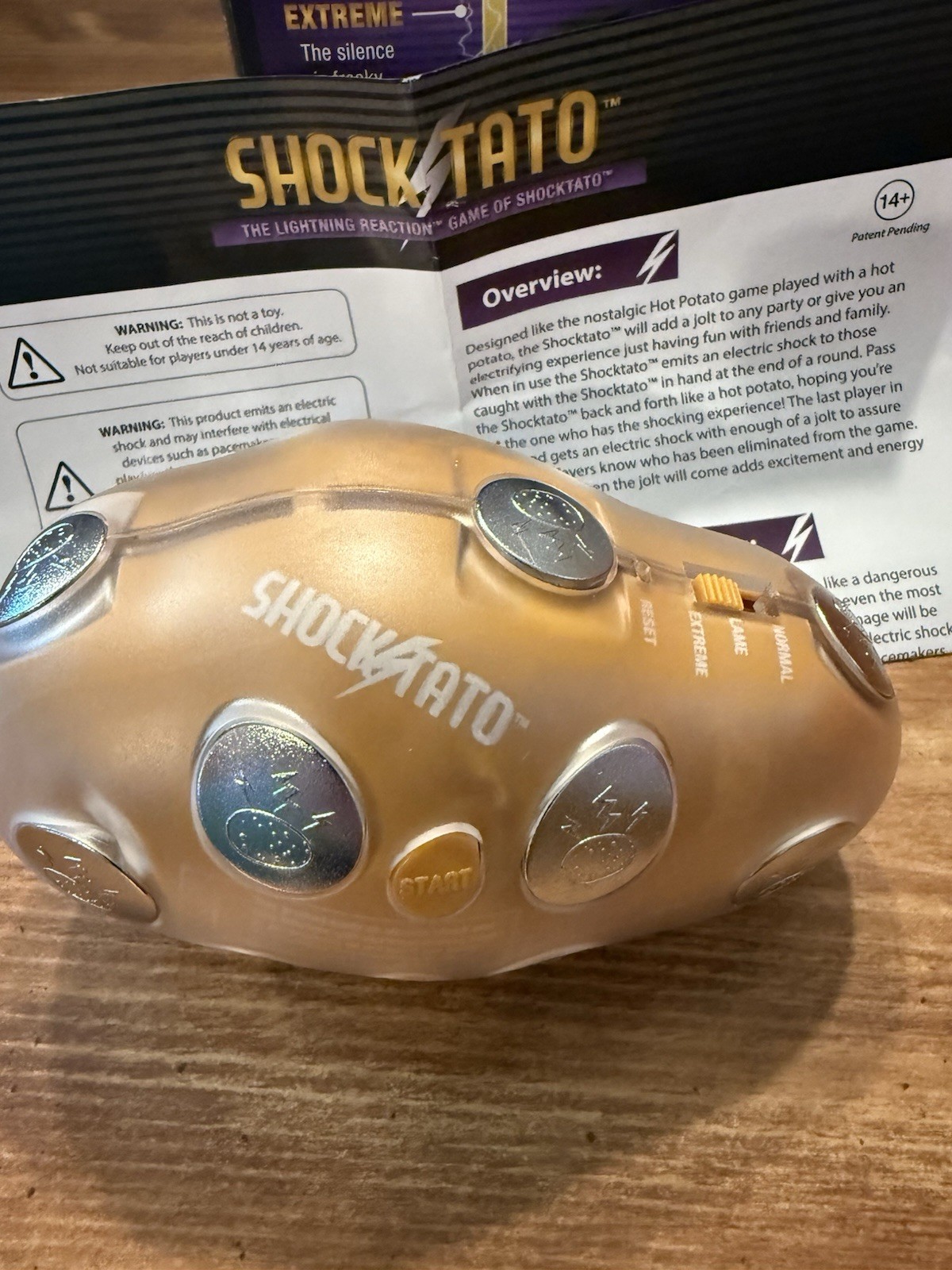 Shocktato Party Game Lightning Reaction Shocking Potato Tested