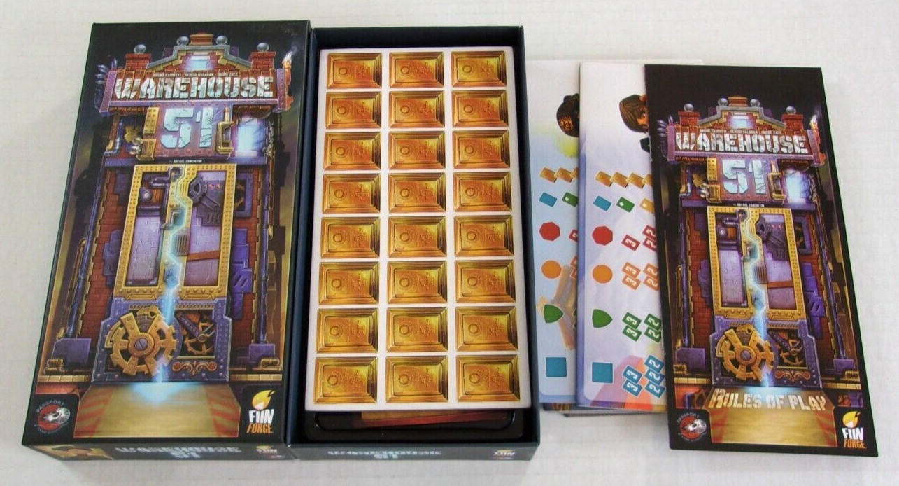 Used Complete W/ Promos Warehouse 51 Card Game Fun Forge Passport Game Studios