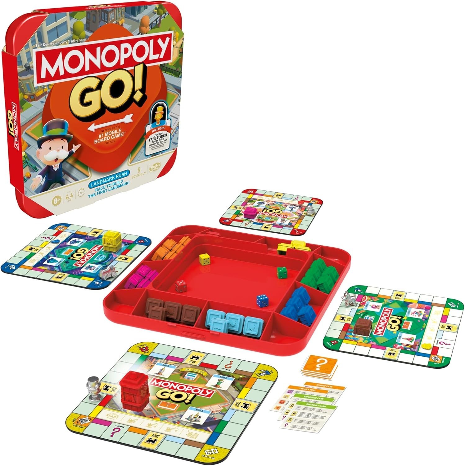 Monopoly GO! Board Game Inspired by Mobile Game Family Travel Game Ages 8+