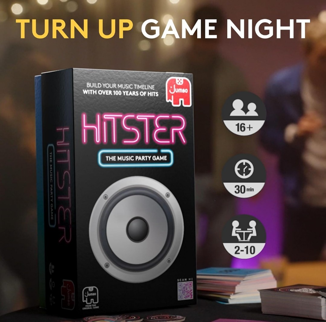 Hitster – The Music Fun Party Quiz Card Game, 2-10 Players – 300 Plus Iconic …