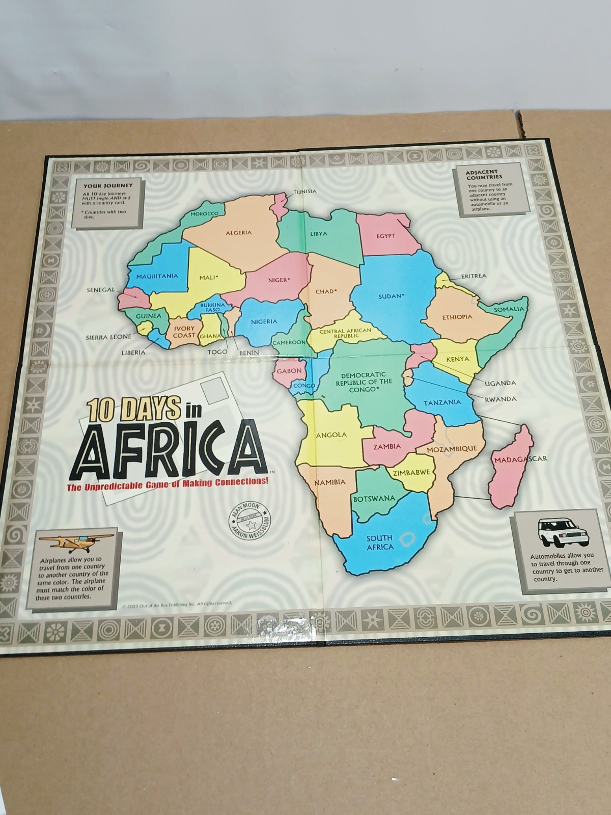 2003 10 DAYS IN AFRICA Board Game = Out of the Box Games = Complete