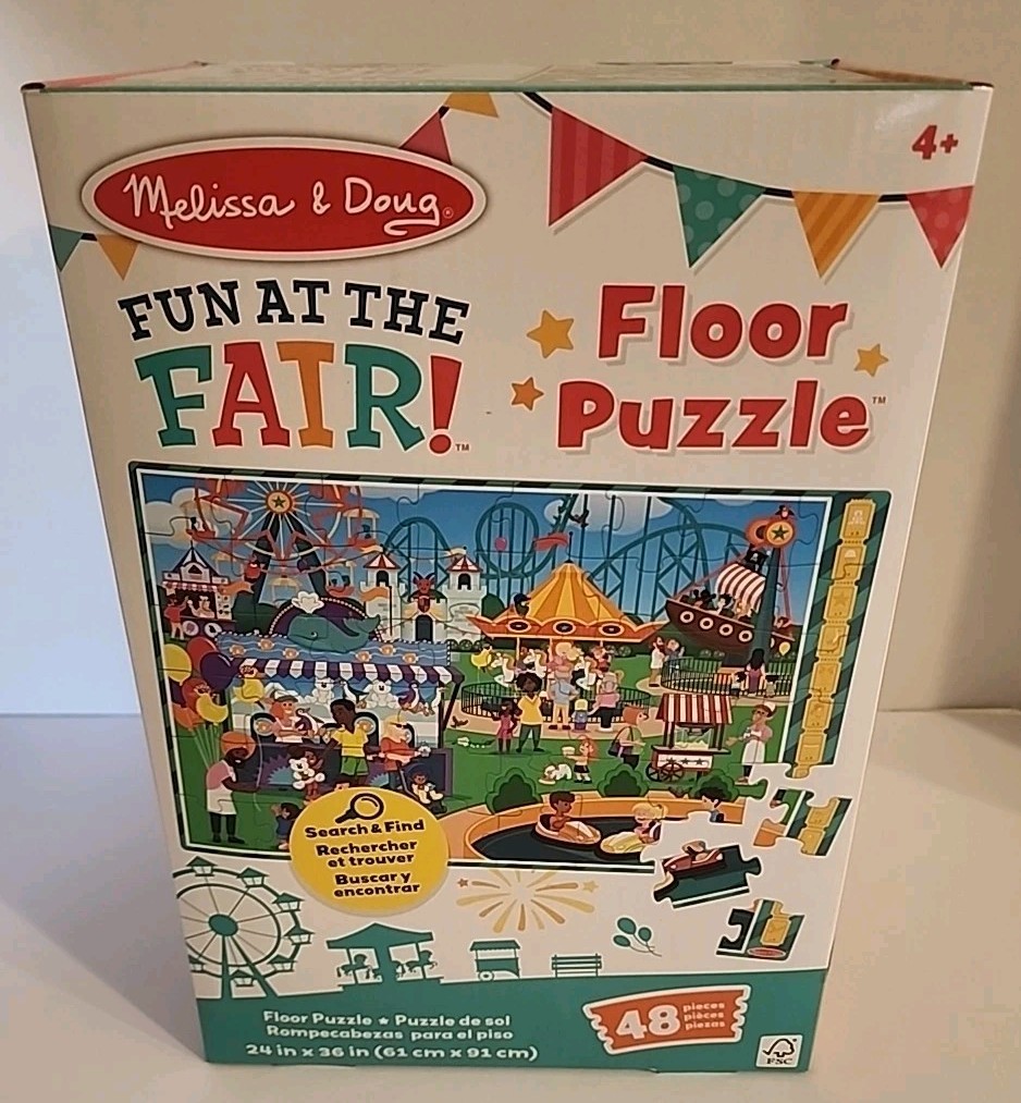 Melissa and Doug Fun at the Fair Floor Puzzle 48 Pieces New!