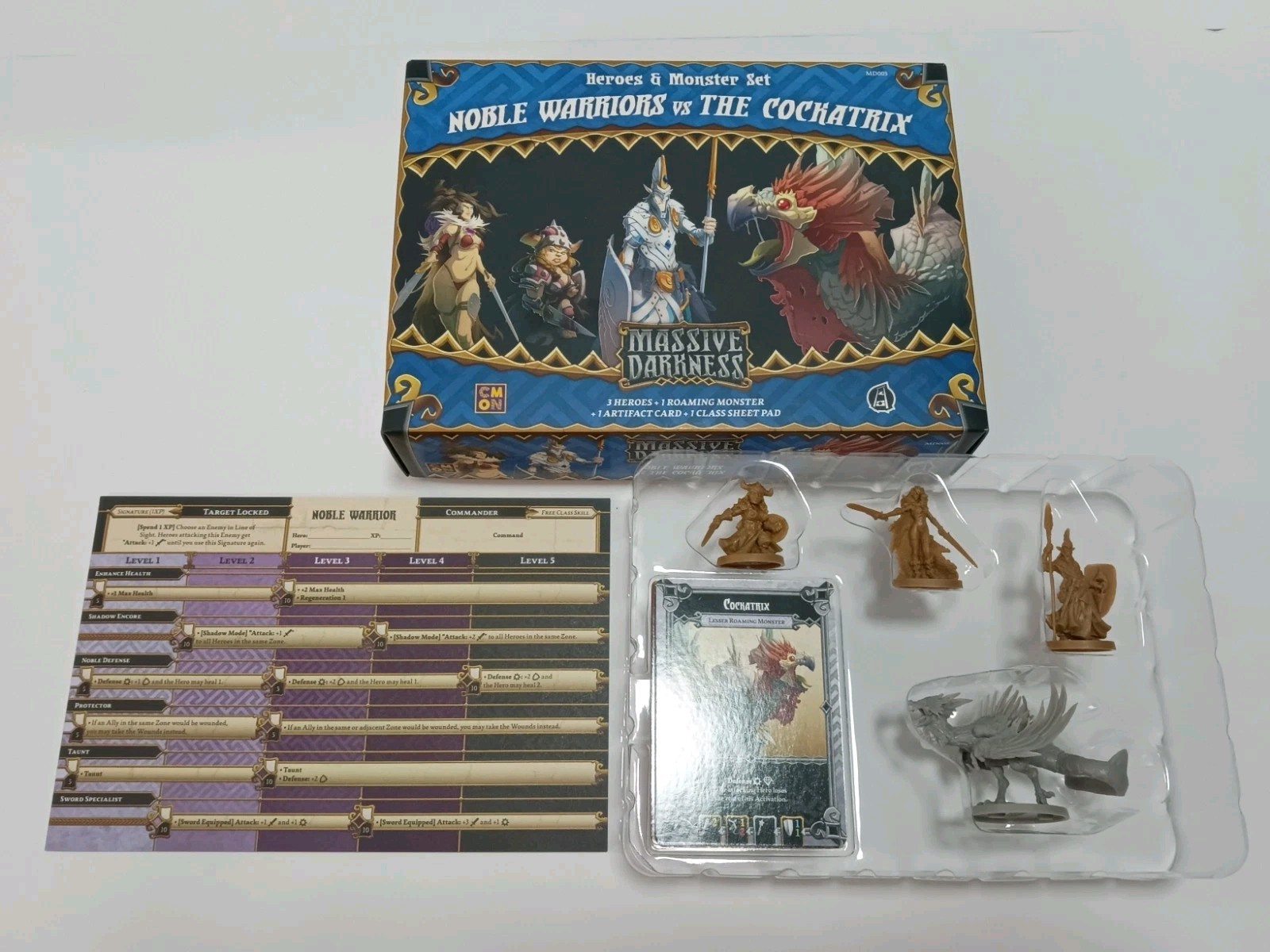Lot Of Massive Darkness Board Game Base & Expansions C-Mon Complete!!!!