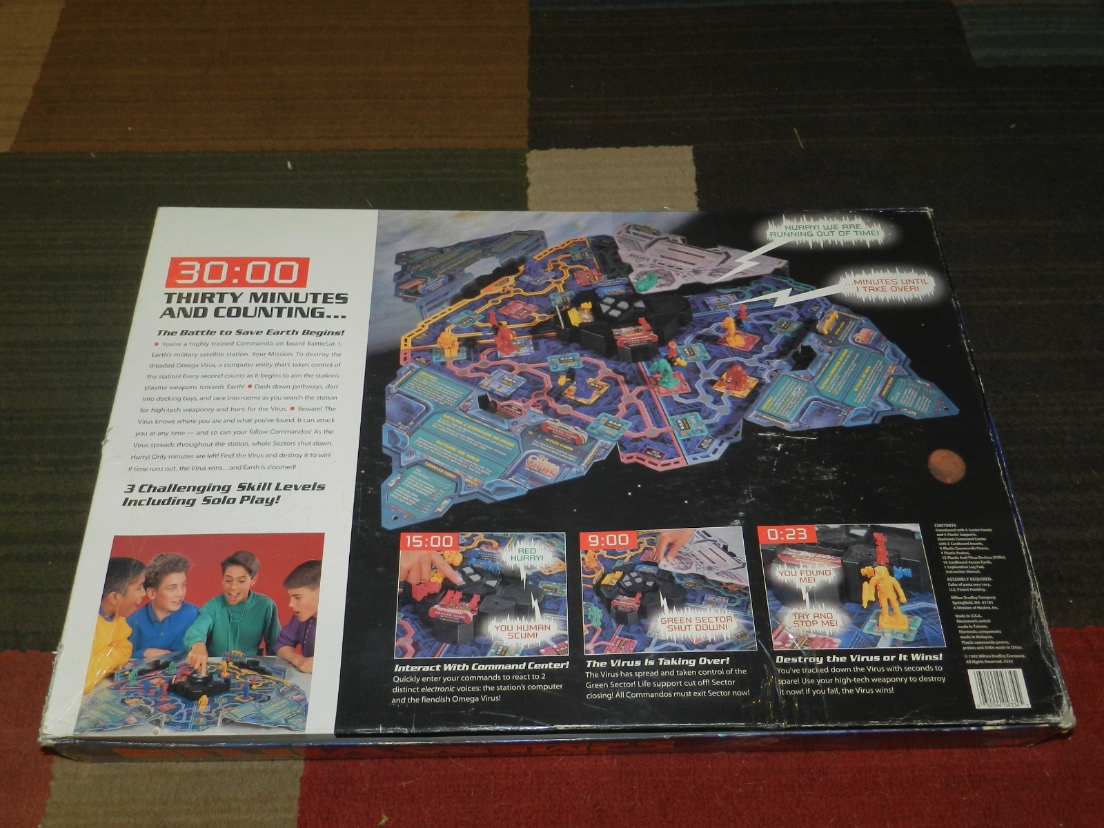 Vintage 1992 The Omega Virus Talking Electronic Board Game 100% Complete -Tested