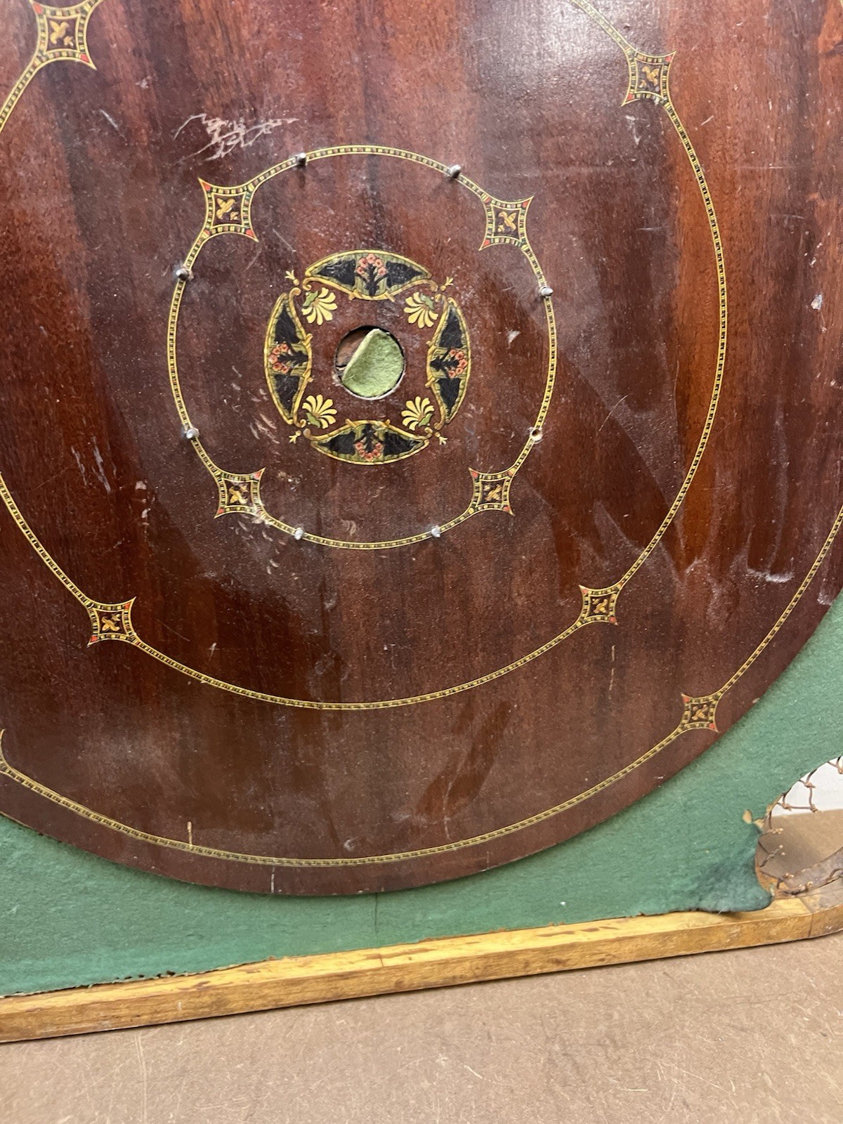 Vintage CARROM GAME BOARD Archarena original wood double sided old felt wall art
