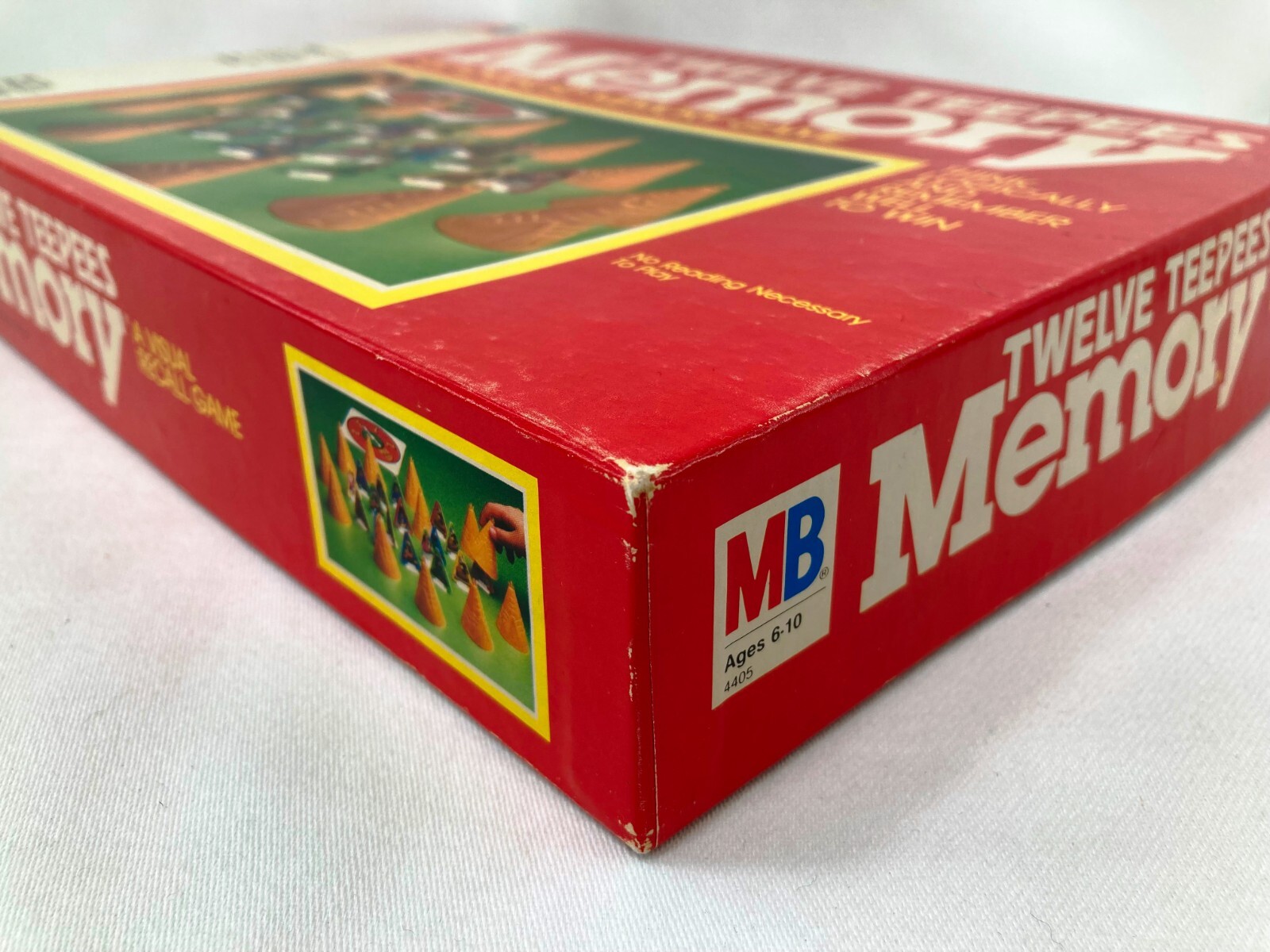 Twelve Teepees Memory Game by Milton Bradley Visual Recall Game Vintage 1984
