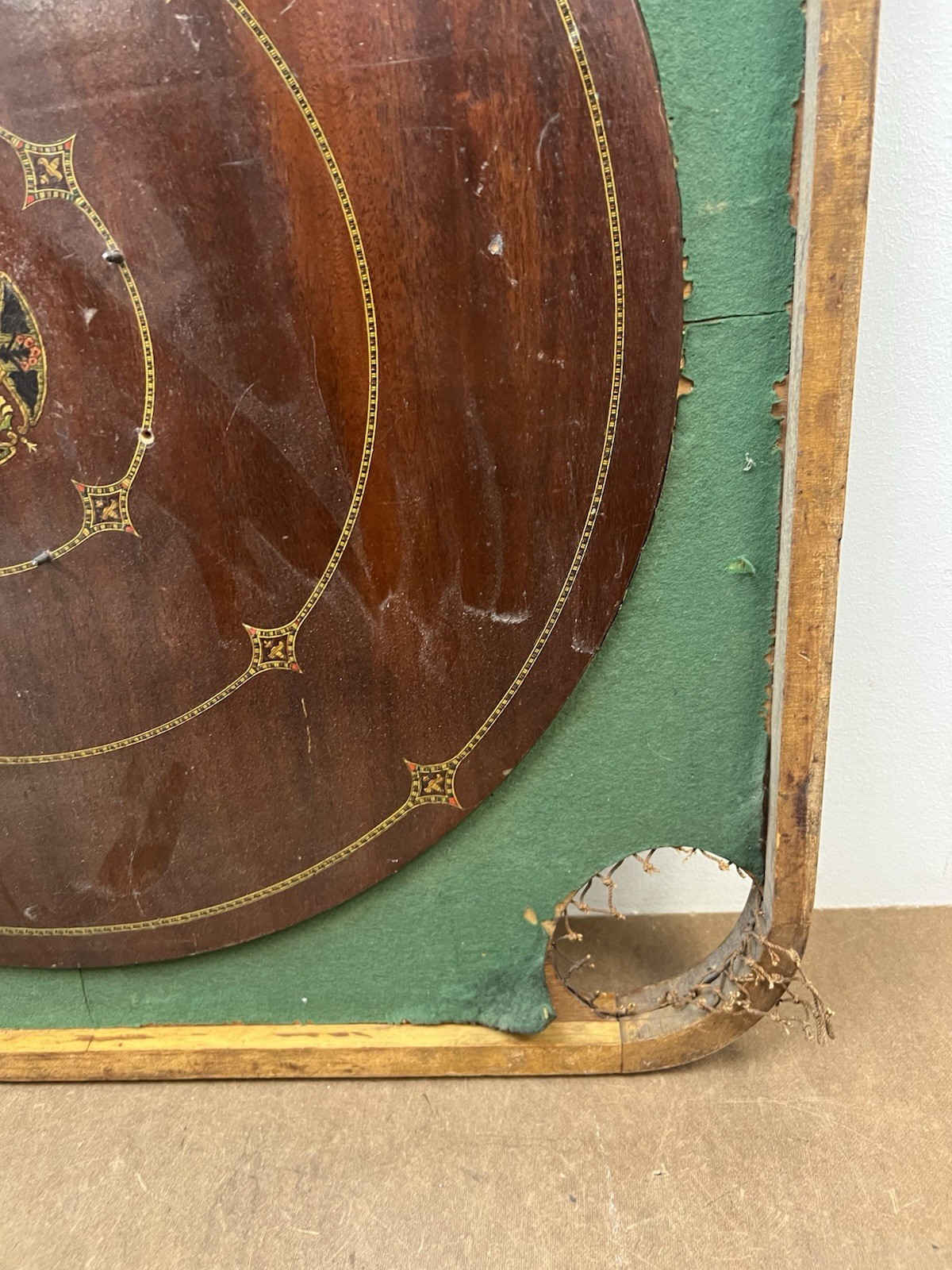 Vintage CARROM GAME BOARD Archarena original wood double sided old felt wall art