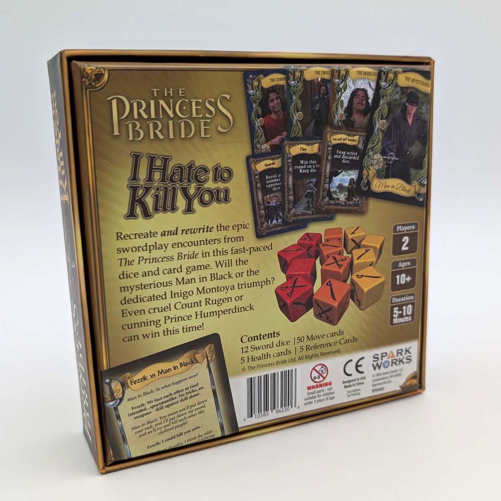The Princess Bride: I Hate to Kill You 2nd Edition – Fast-Paced 2-Player Dice…