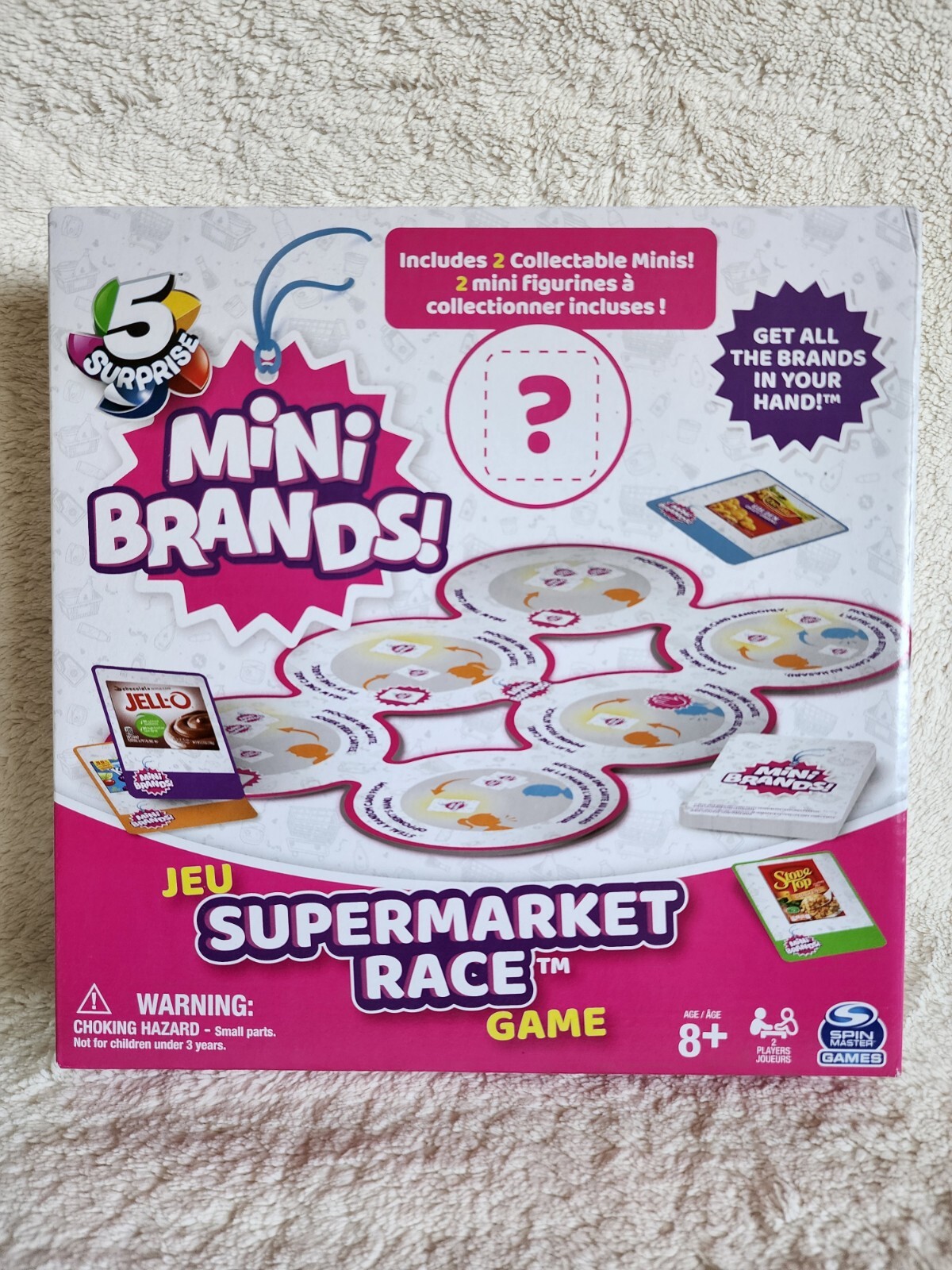 Mini Brands Supermarket Race Game with 5 Surprises NWT
