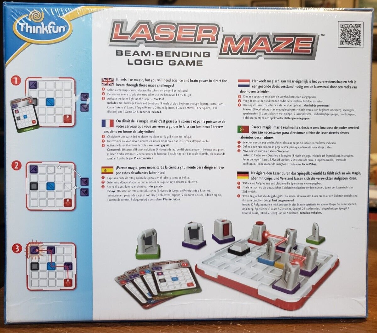 ThinkFun Laser Maze Beam Bending Logic Game New & Sealed Ignite Your Mind 8-99
