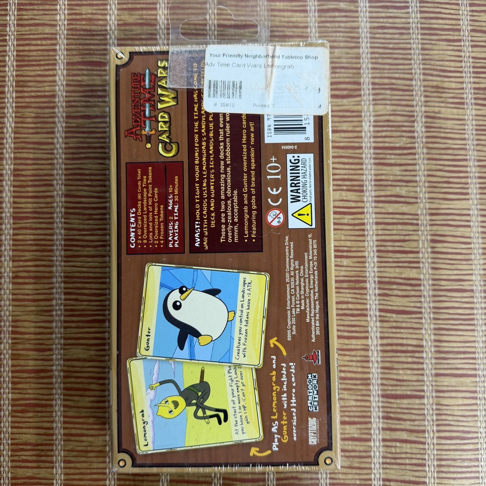 Brand New Sealed Adventure Time Card Wars Cryptozoic CCG Lemongrab vs. Gunter