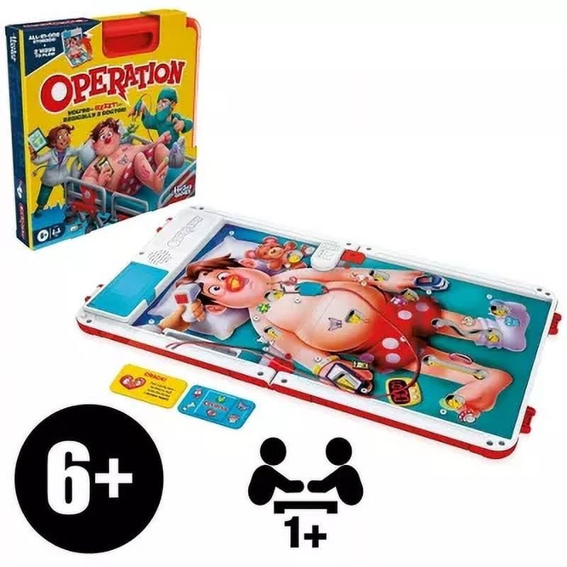 Operation Electronic Board Game – Classic Doctor Skill Game with Carrying Case