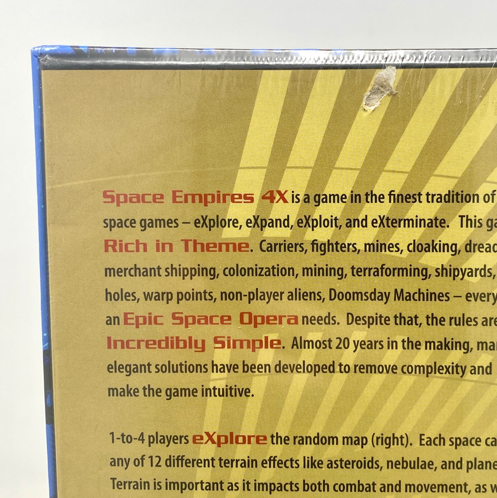 GMT Games Space Empires 4X 1st Printing NEW IN SHRINK 2011 Factory-Damaged Box