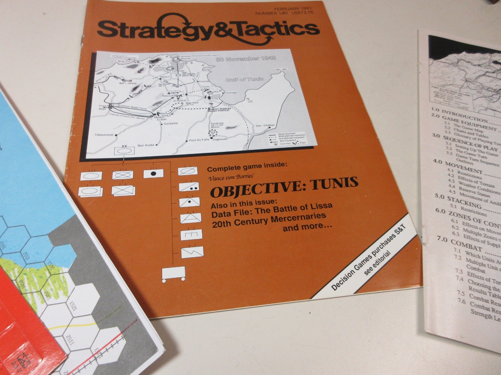 LOT OF Strategy & Tactics Decision Magazine War games #138 140 141 142 UNPUNCHED