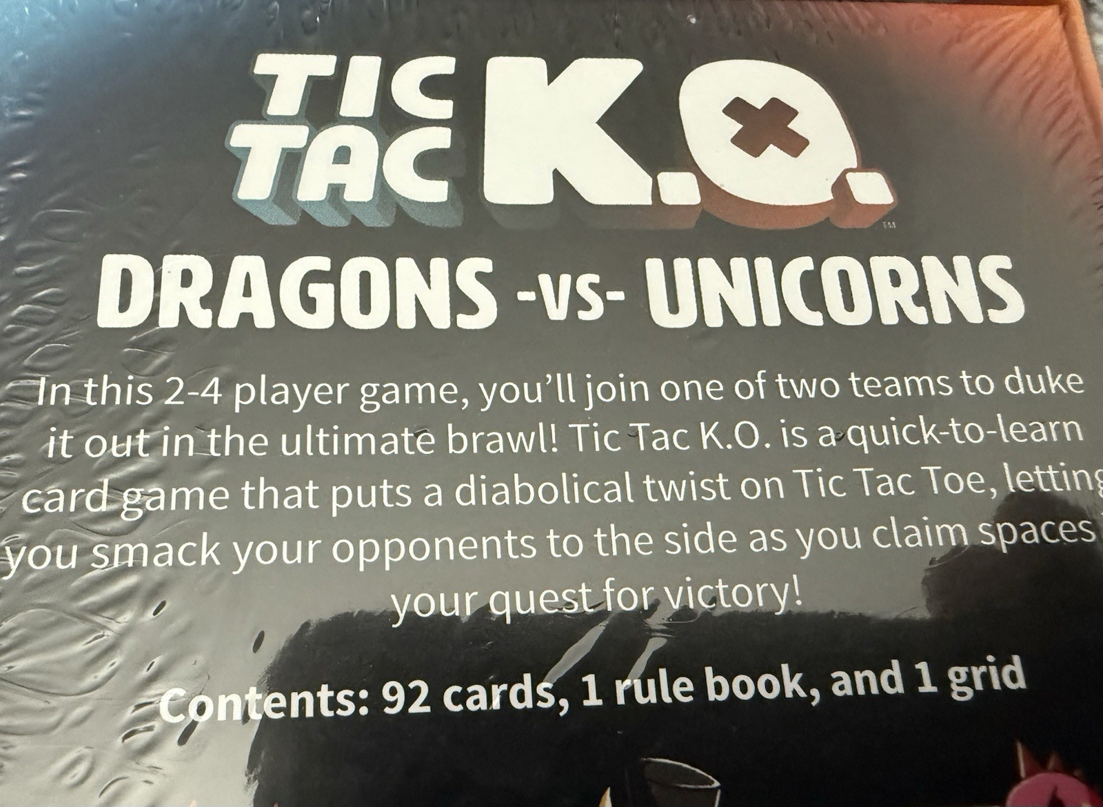Tic Tac K.O. – Dragons vs Unicorns Board Game – Complete New 2021 Tee Turtle