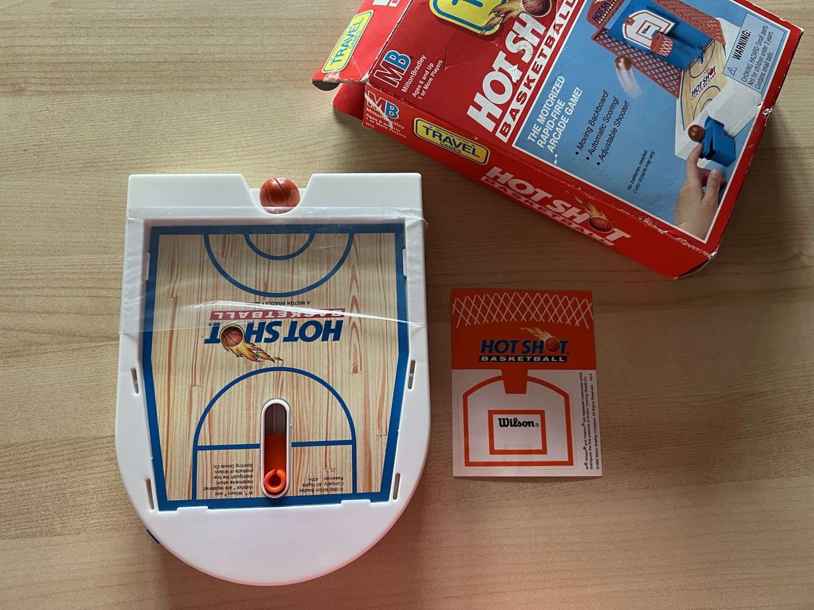 Vintage MB Hot Shot Basketball Travel Game Milton Bradley Complete Open Box