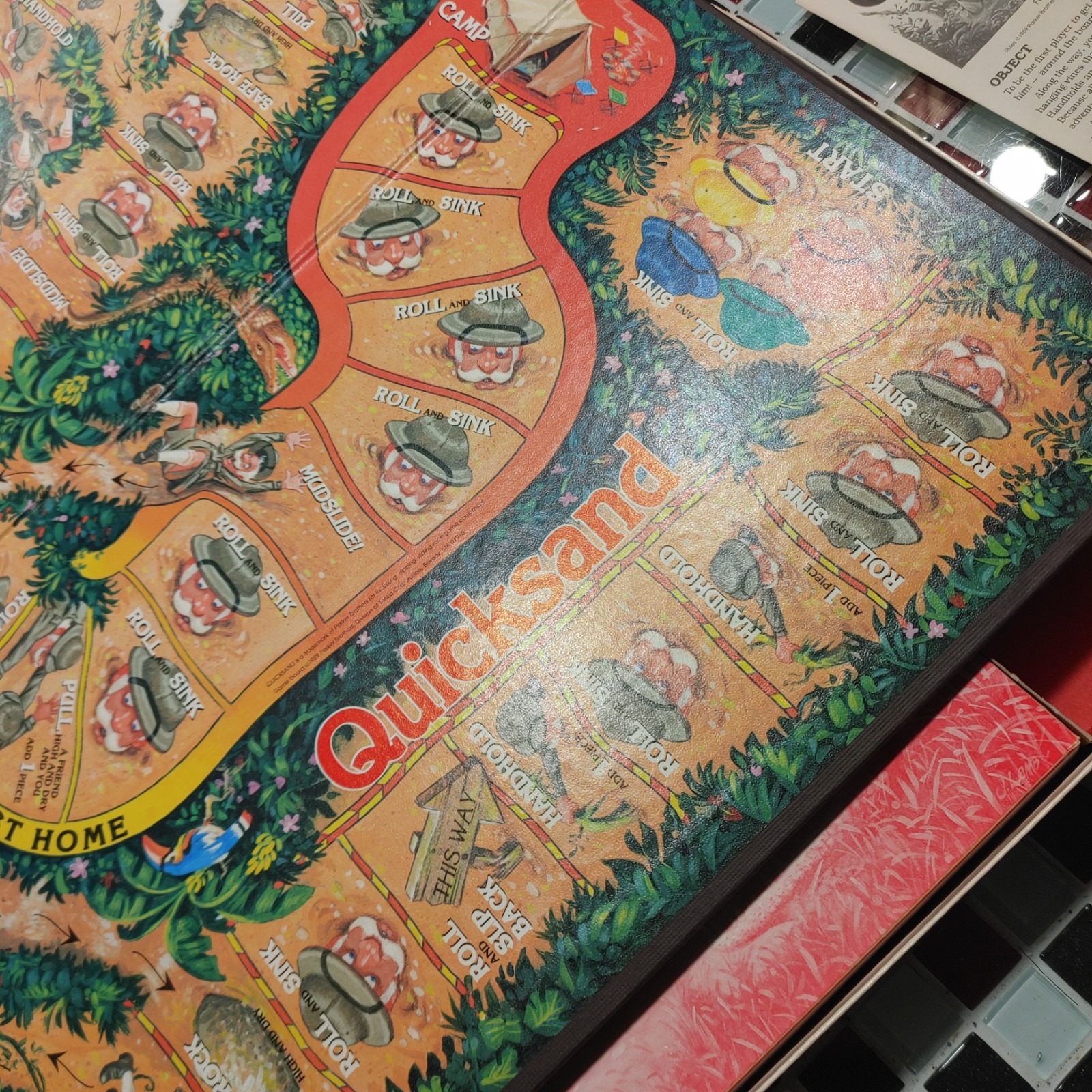 COMPLETE ~ Vtg 1989 Quicksand Slip Slide or Sink Parker Brothers Board Game