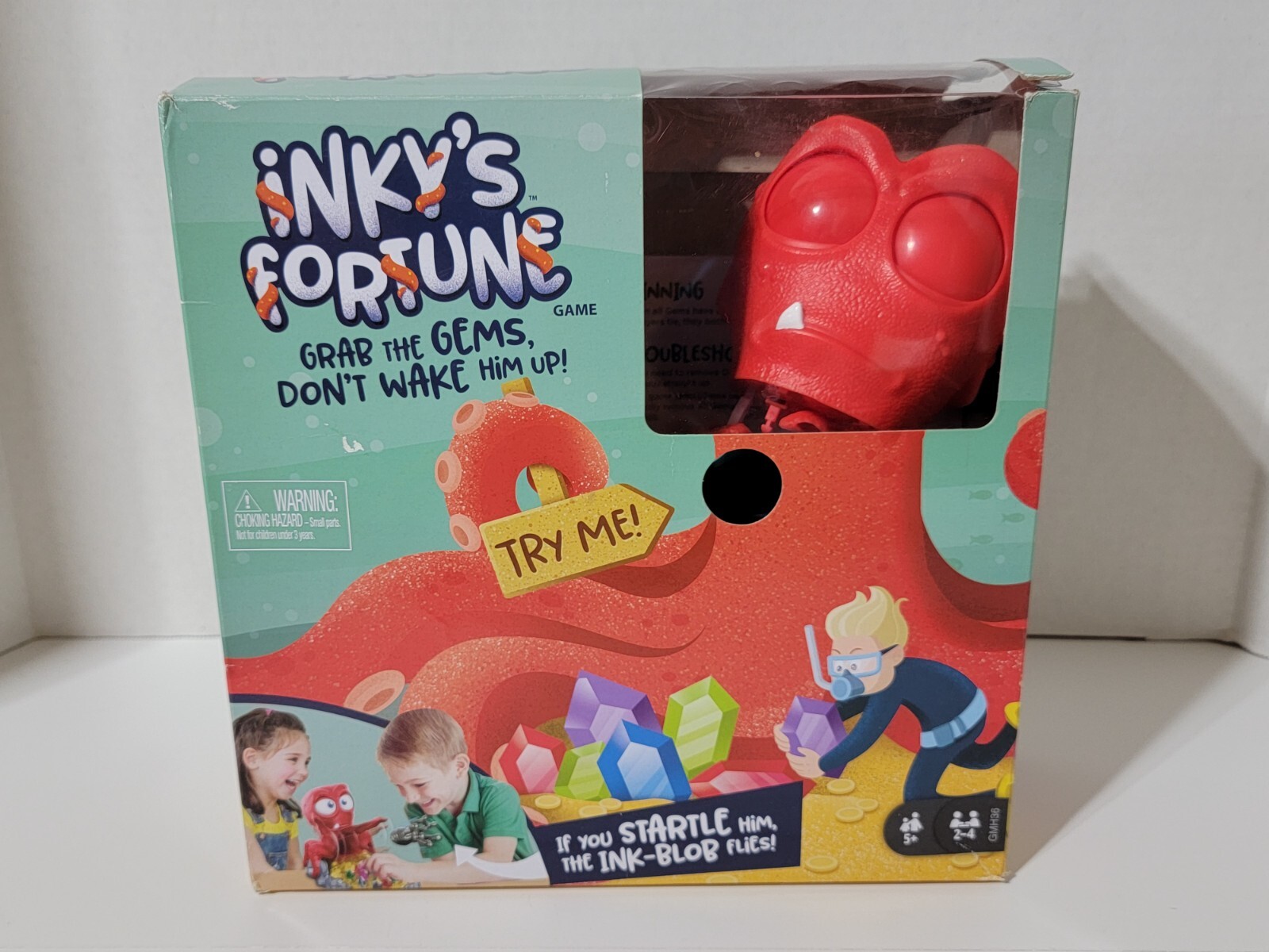 Inky’s Fortune Complete Kids Interactive Board Game with Gems Octopus Ink Blob