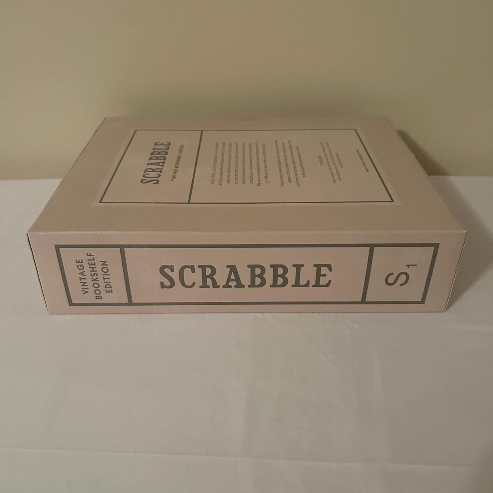 Scrabble Crossword Game Vintage Bookshelf Edition Open Box