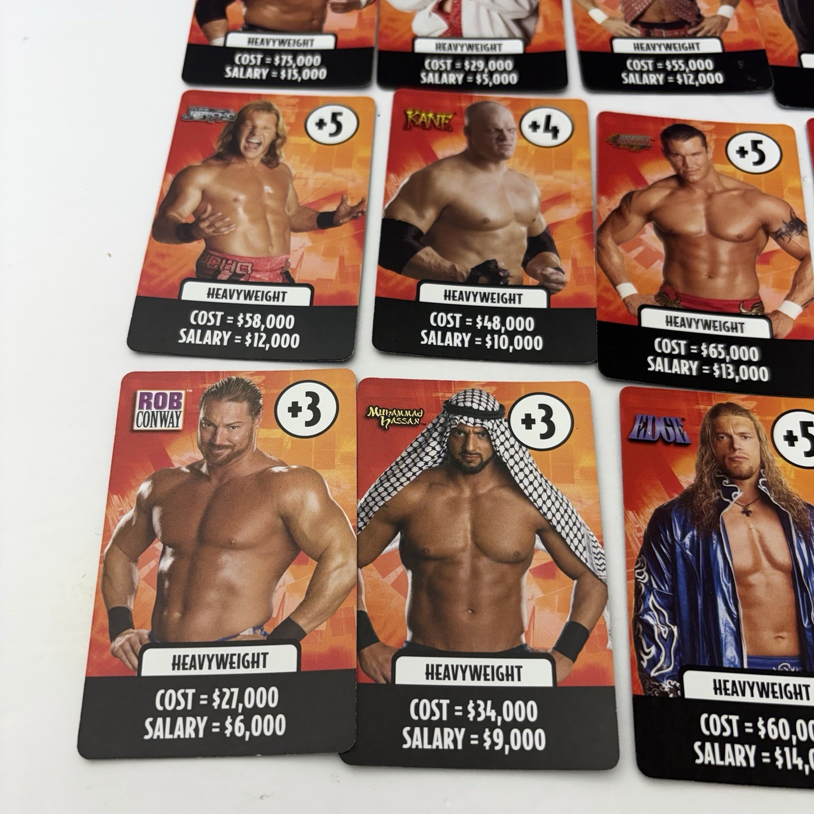 2005 wwe DVD Board Game Raw Cards Lot Of 18