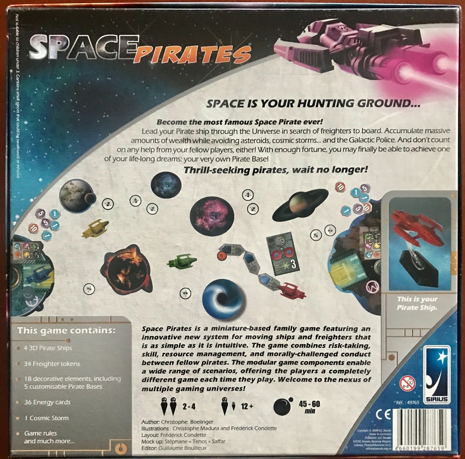 Space Pirates Board Game | Christophe Boelinger | Zvezda Sirius 49765