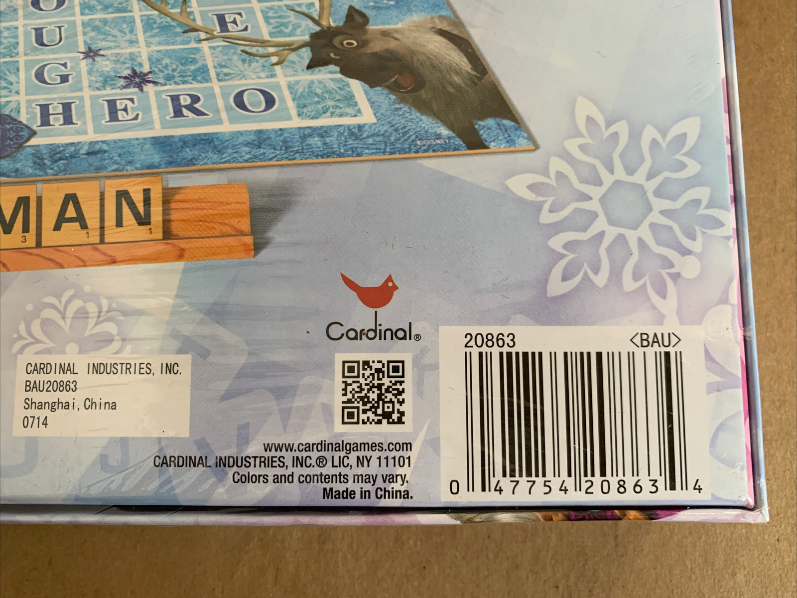 NEW Disney Frozen Scrabble Board Game Letter Matching Crossword Elsa Anna SEALED