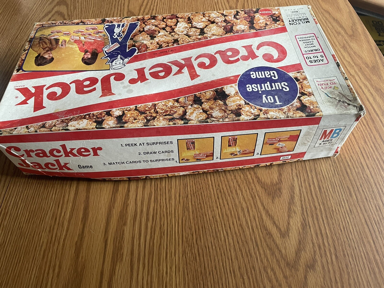 Vintage 1976 Milton Bradley Cracker Jack Toy Surprise Board Game