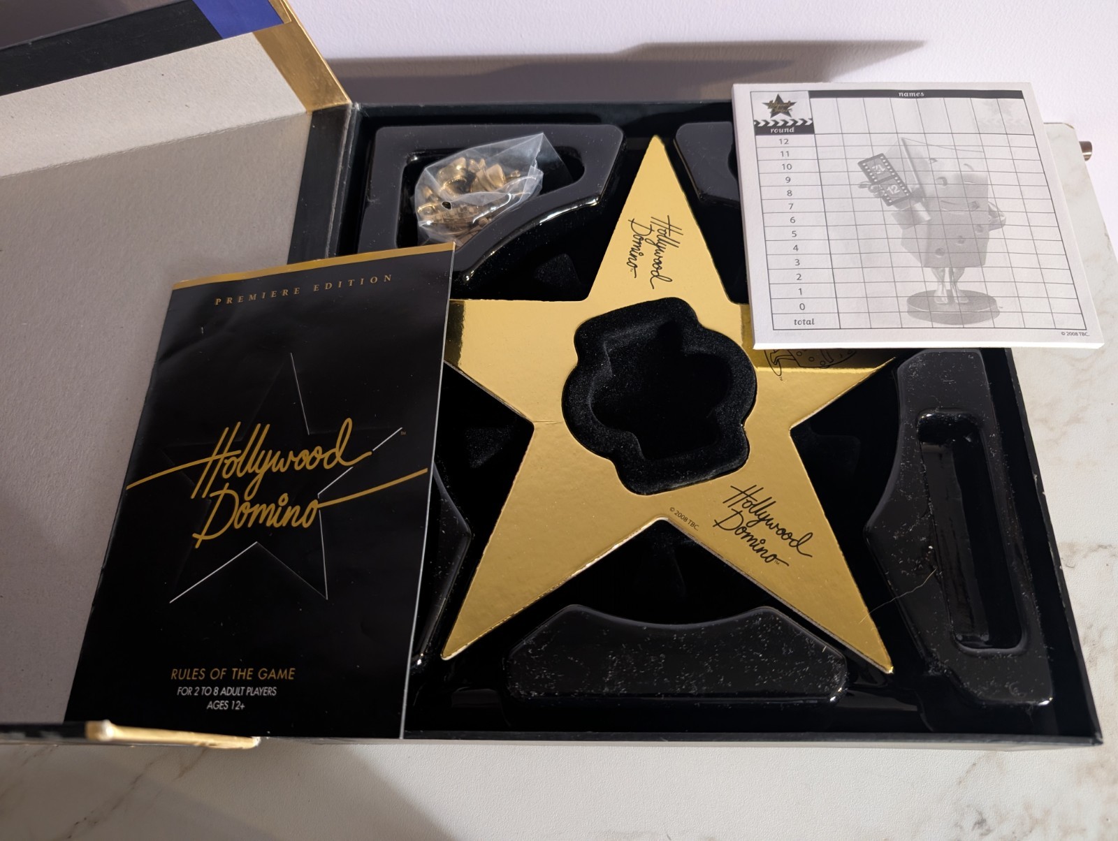 Hollywood Domino Premier Edition – 2008 Parker Brothers Hasbro Game NEW IN BOX