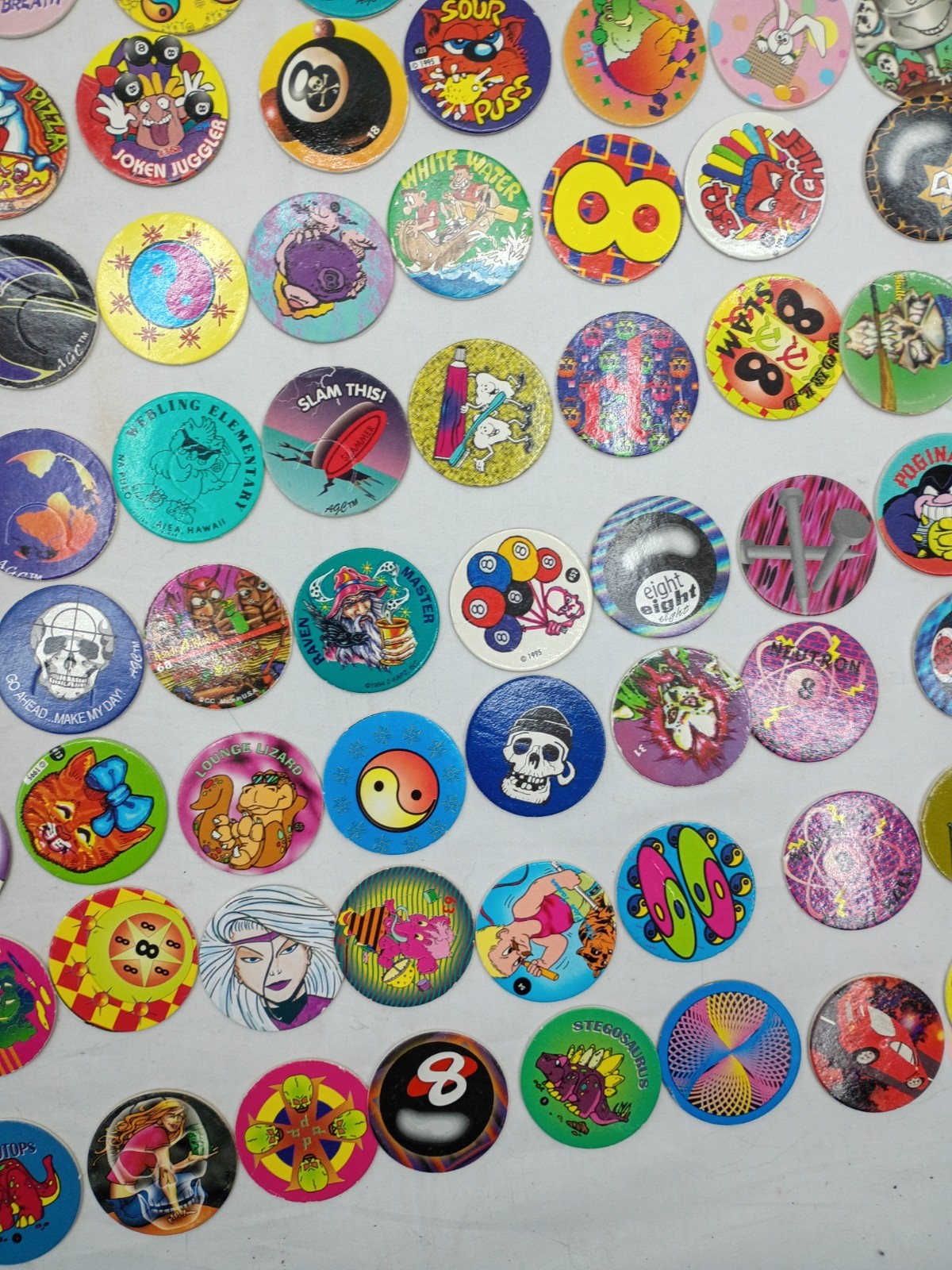 Lot of 220 Pogs / Milk Caps, Vintage 1990s Retro Nostalgia! Mix Take A Look!