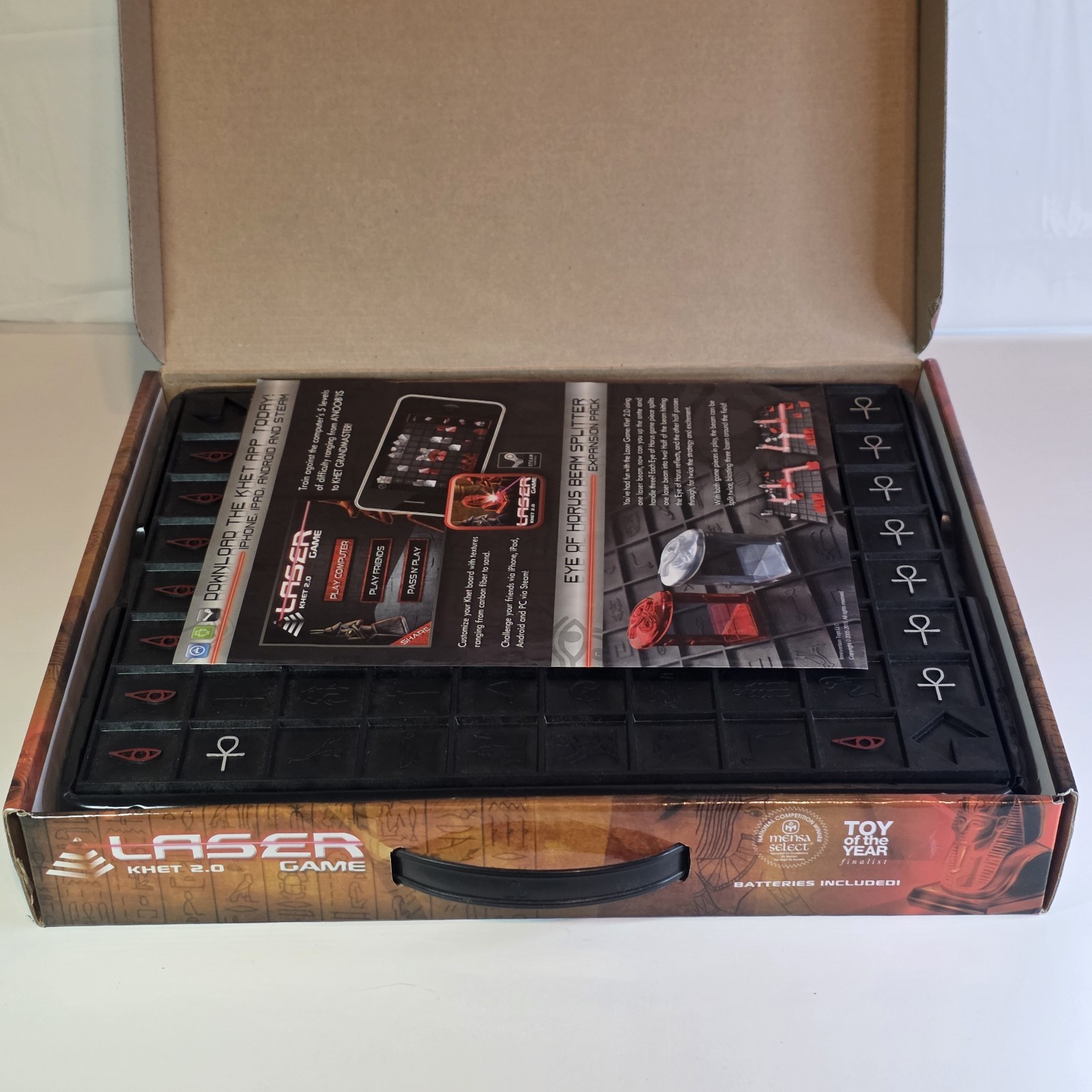 Laser Khet 2.0 Board Game Mensa Select ThinkFun / Complete Tested New Batteries