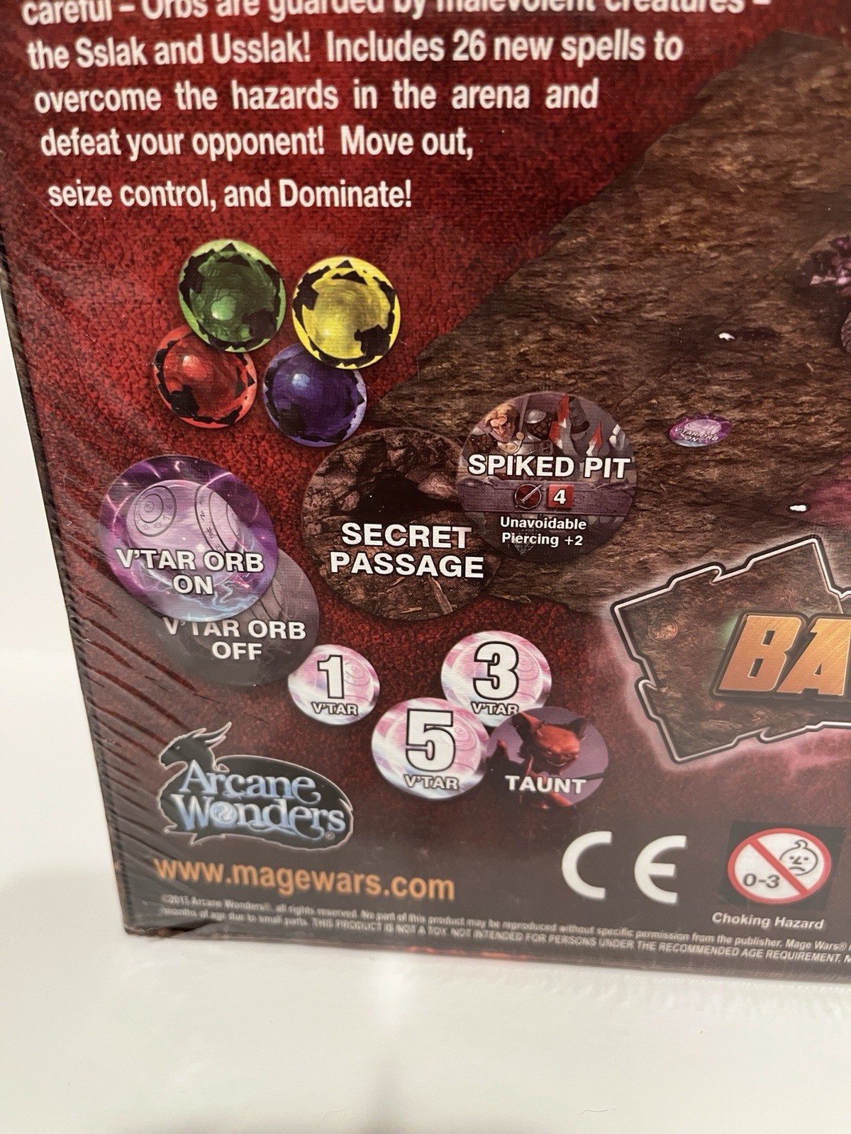 (New/Sealed) Mage Wars Arena Battlegrounds Domination Board Game – 2 Players