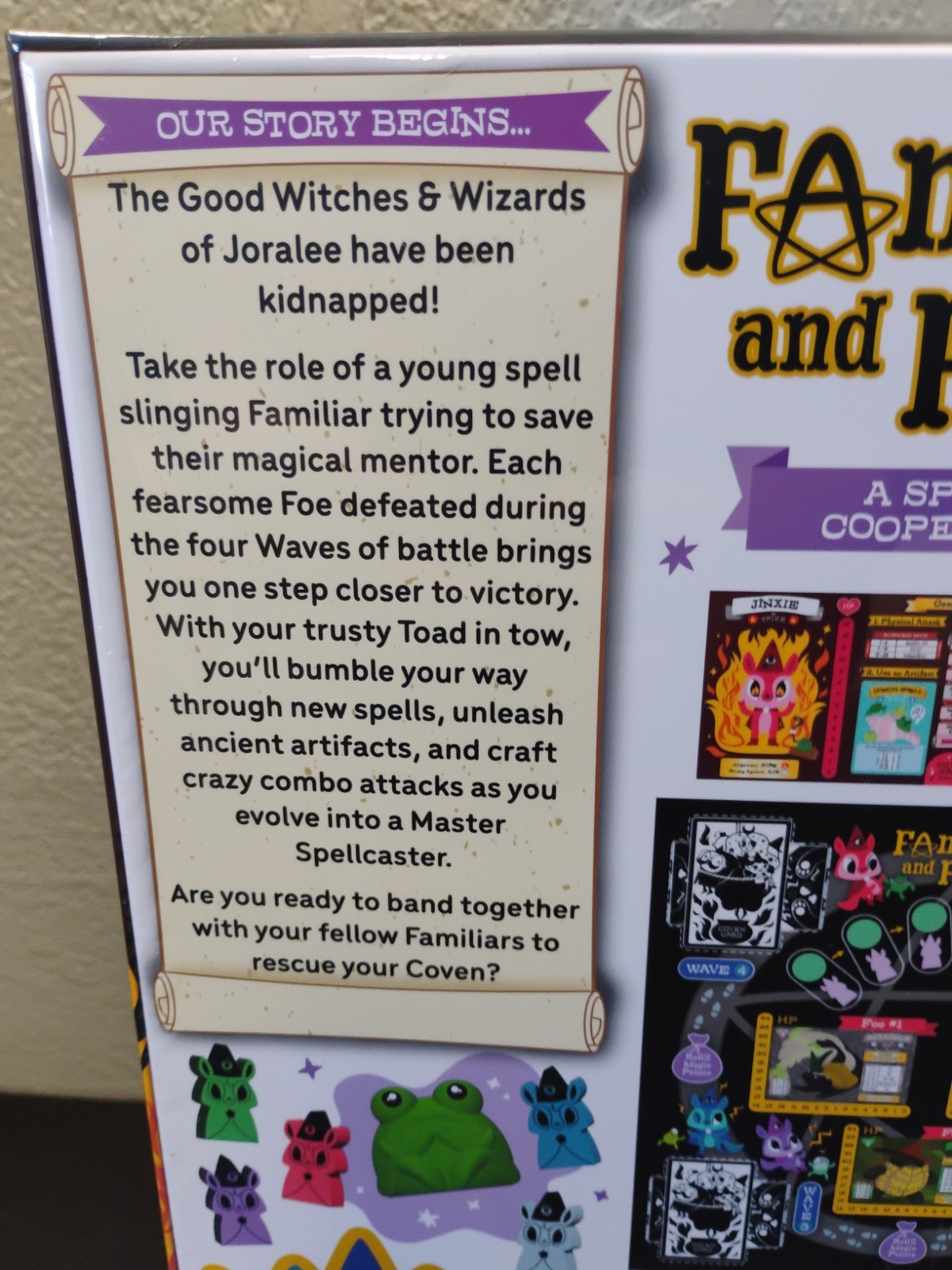 Familiars and Foes Cooperative Board Game By Horrible Adorables New Sealed