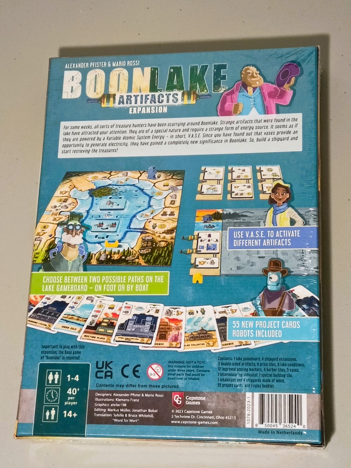 Boonlake board game + Artifacts expansion, Capstone Games, Alexander Pfister,NEW