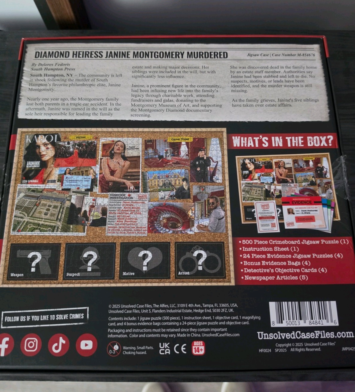 Unsolved Case File Jigsaw Mysteries – Janine Montgomery