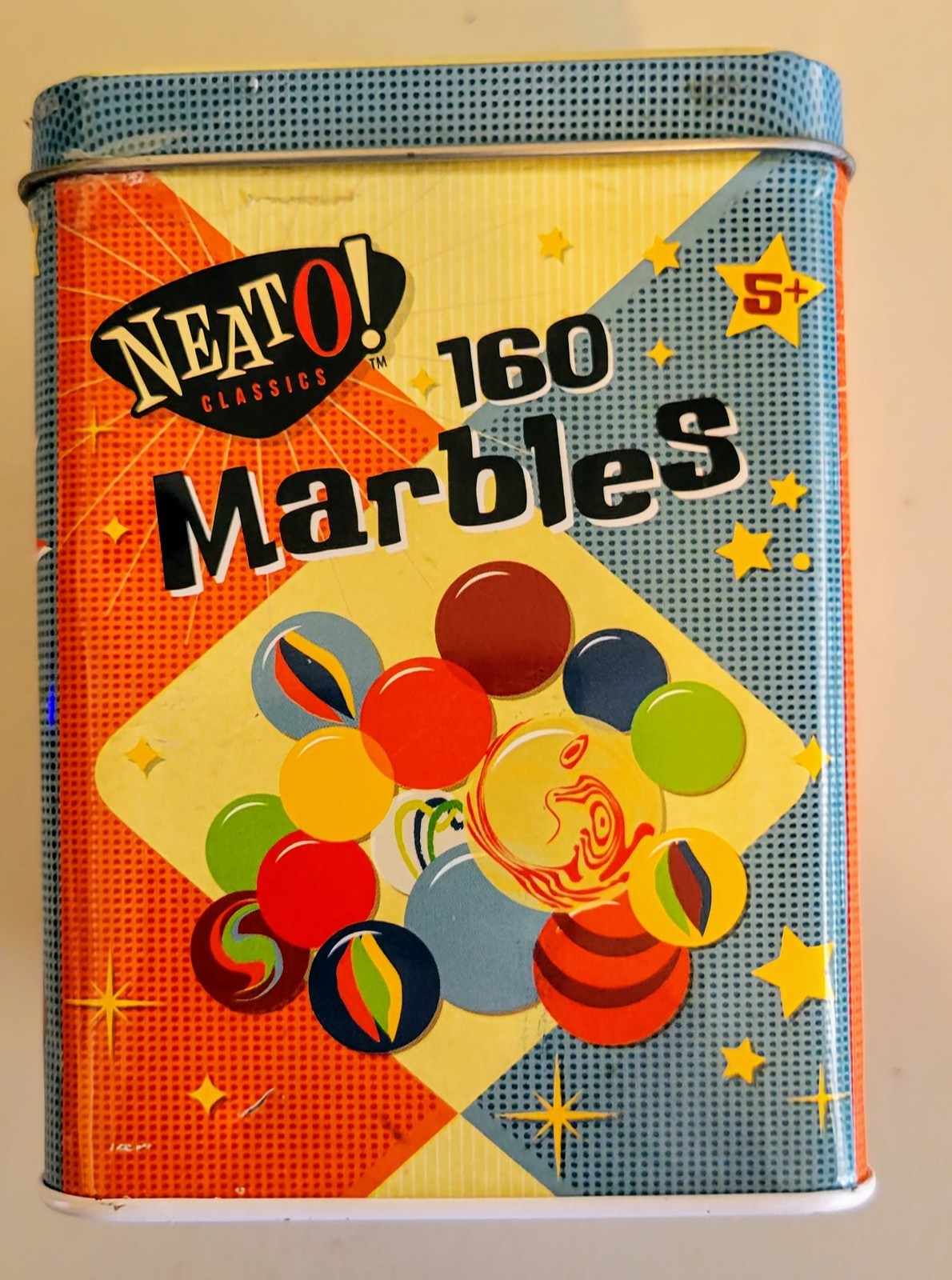 Neato! Classics Marbles In A Tin Box by Toysmith – Retro Nostalgia Glass…