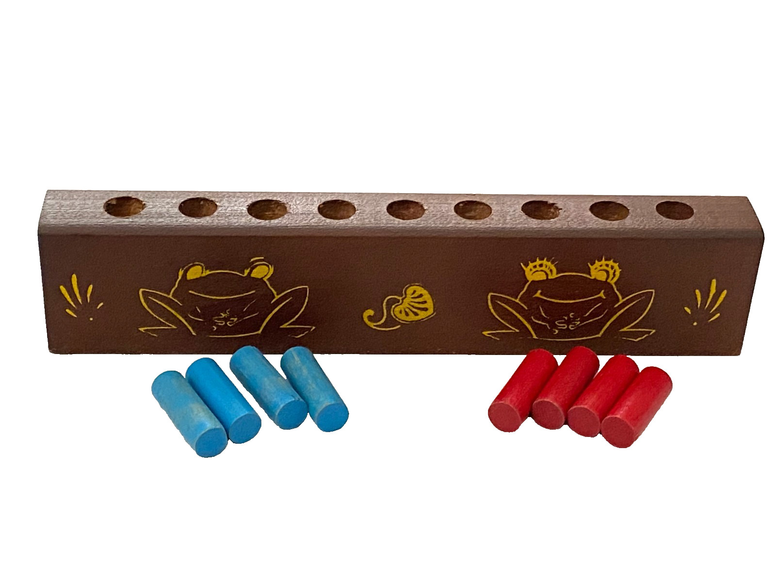 Vtg Peterson Games FROGS ON A LOG Puzzle Game in Original Box
