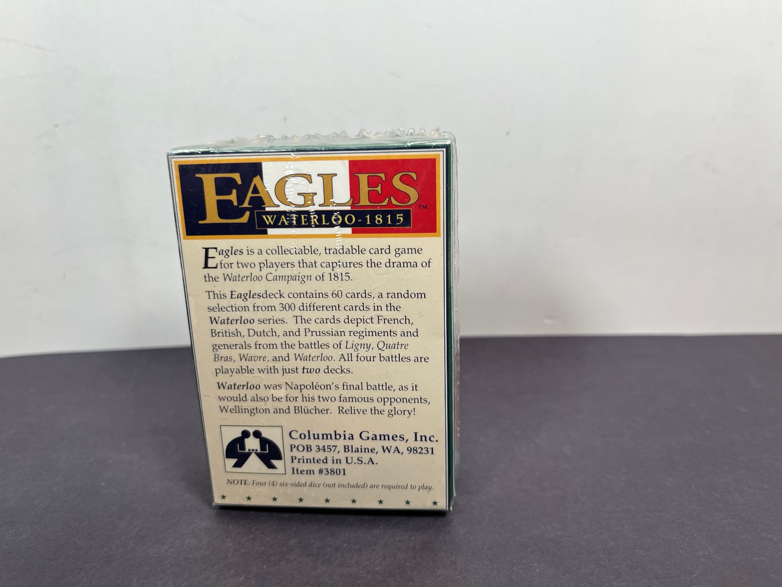 Eagles Waterloo 1815 The Napoleonic Trading Card Game War Game Deck Columbia NEW